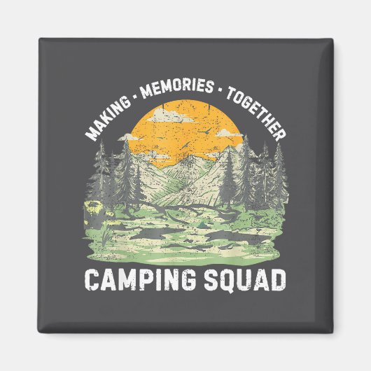 Retro Family Camng Crew Est 2025 Camper Camp Camng Magnet (Vorne)