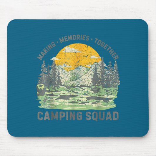 Retro Family Camng Crew Est 2025 Camper Camp Camng Mousepad (Vorne)