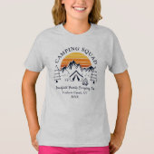 Retro Family Camping Squad Custom Daughter T-Shirt (Vorderseite)