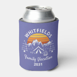 Retro Family Camping Vacacation Individuelle Name Dosenkühler