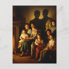 Retro Family Christmas Horror Postkarte