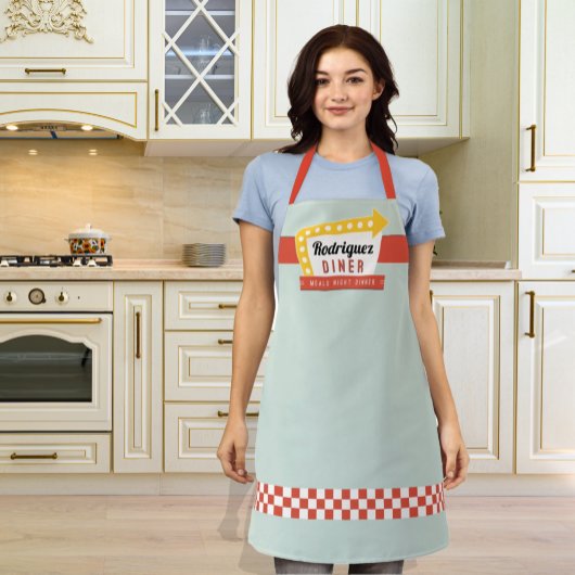Retro Family Diner Sign Schürze