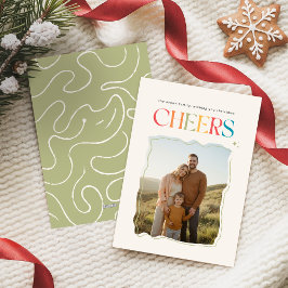 Retro Family Photo Portrait Christmas  Feiertagskarte