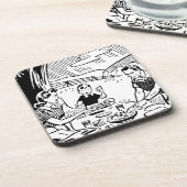 Retro Family Picnic Getränkeuntersetzer (Linke Seite)