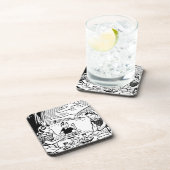 Retro Family Picnic Getränkeuntersetzer (Rechte Seite)