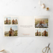 Retro Family Portrait Christmas Holiday Photo Dreifach Gefaltete Karte (Innenseite)