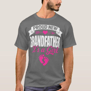 Retro Family Proud New Grandfather It's A Girl Gen T-Shirt