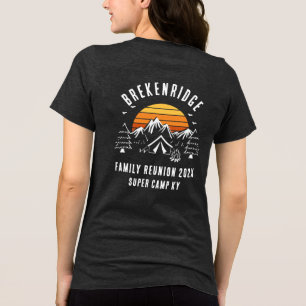 Retro Family Wiedersehen Camping Vacacation Custom Tri-Blend Shirt