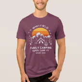 Retro Family Wiedersehen Matching Pine Trees Campi Tri-Blend Shirt (Vorderseite)