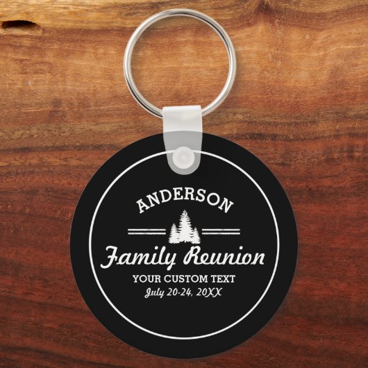 Retro Family Wiedersehen oder Trip | Rustikale Pin Schlüsselanhänger (Vorderseite)