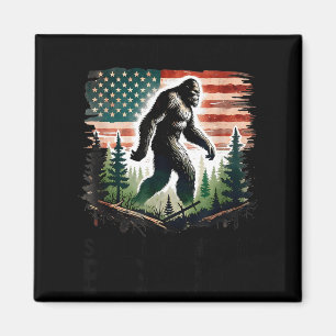 Retro fand Jesus auf der Suche nach Bigfoot Männer Magnet