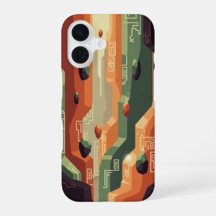 Retro-Fantasie-Canyon-Pixel-Art iPhone 16 Hülle