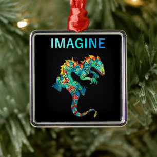 Retro Fantasy Dragon Tattoo Geschenk für Tattoois Ornament Aus Metall