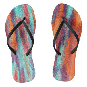 Retro-Farb-Holzmaserung-Textur Badesandalen