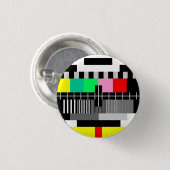 Retro-Farb-TV-Testbild Button (Vorne & Hinten)