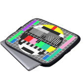 Retro-Farb-TV-Testbild Laptopschutzhülle (Vorne Knopf)