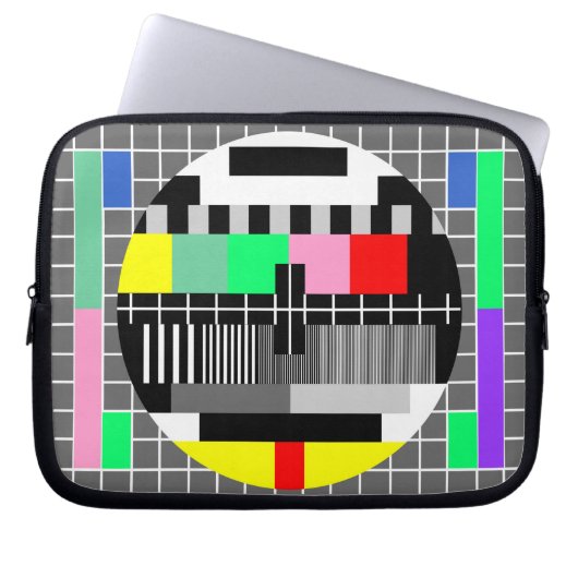 Retro-Farb-TV-Testbild Laptopschutzhülle (Vorderseite)