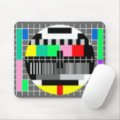 Retro-Farb-TV-Testbild Mousepad (Mit Mouse)