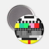 Retro-Farb-TV-Testbildschirm Magnet (Vorderseite/Rückseite)