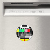 Retro-Farb-TV-Testbildschirm Magnet (In Situ (Geschirrspüler))