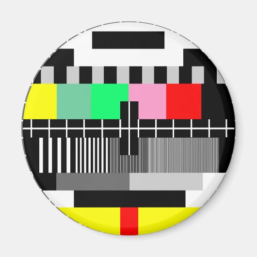 Retro-Farb-TV-Testbildschirm Magnet (Vorne)