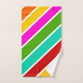 Retro-Farbbandmuster Badhandtuch Set (Handtuch)