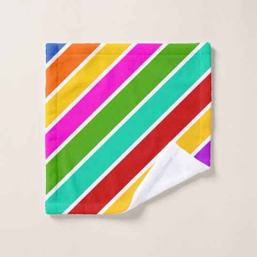 Retro-Farbbandmuster Badhandtuch Set (Waschlappen)
