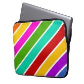 Retro-Farbbandmuster Laptopschutzhülle (Vorderseite Links)