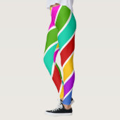 Retro-Farbbandmuster Leggings (Links)