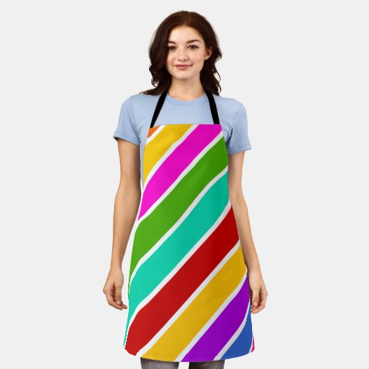 Retro-Farbbandmuster Schürze (Getragen)