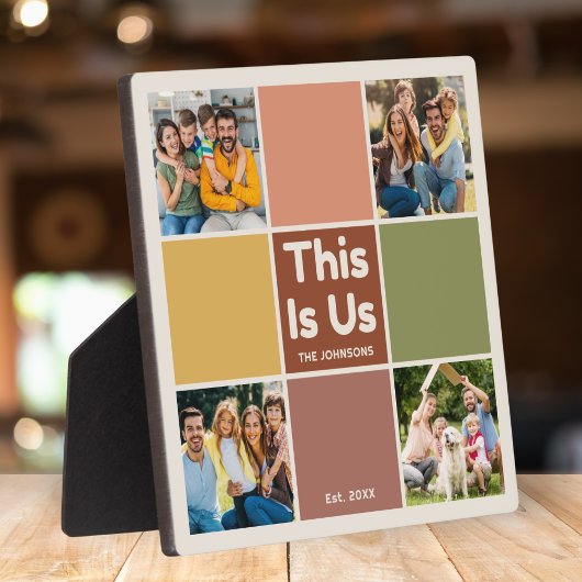 Retro-Farbblock Dies ist unser Angebot 4 FotoColla Fotoplatte