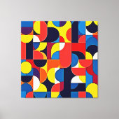 Retro-Farbblock-Geometrie-Kunst Leinwanddruck (Vorderseite)