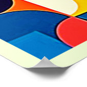 Retro-Farbblock-Geometrie-Kunst Poster (Ecke)