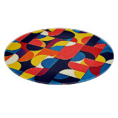 Retro-Farbblock-Geometrie-Kunst Schneidebrett (Ecke)