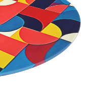 Retro-Farbblock-Geometrie-Kunst Schneidebrett (Ecke)
