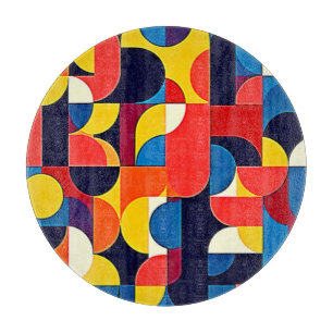 Retro-Farbblock-Geometrie-Kunst Schneidebrett