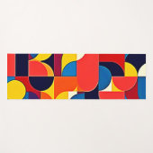 Retro-Farbblock-Geometrie-Kunst Yogamatte (Vorderseite (Horizontal))