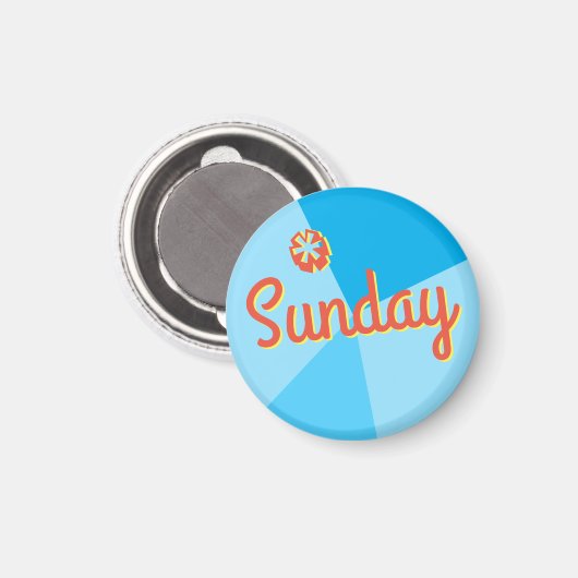 Retro-Farbblockplaner Magnet (Vorderseite/Rückseite)