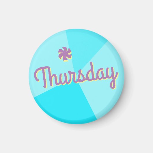 Retro-Farbblockplaner Magnet (Vorne)