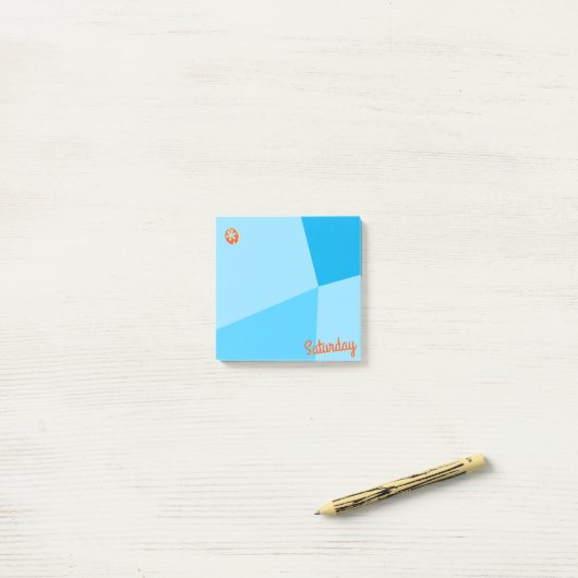 Retro-Farbblockplaner Post-it Klebezettel (Auf Schreibtisch)