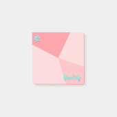 Retro-Farbblockplaner Post-it Klebezettel (Vorderseite)