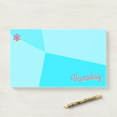 Retro-Farbblockplaner Post-it Klebezettel (Auf Schreibtisch)