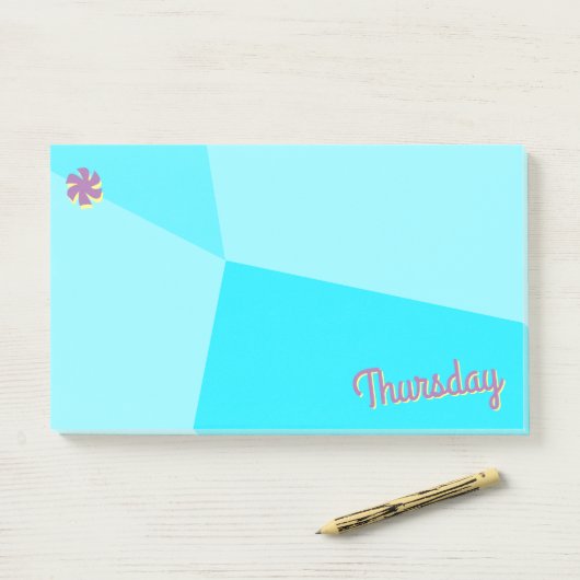 Retro-Farbblockplaner Post-it Klebezettel (Auf Schreibtisch)