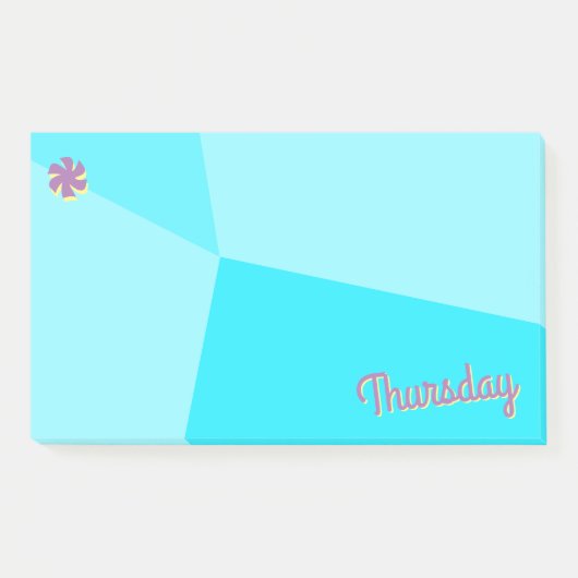 Retro-Farbblockplaner Post-it Klebezettel (Vorderseite)