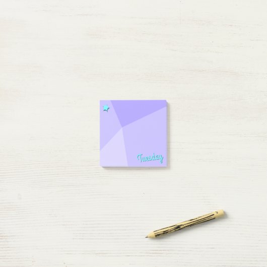 Retro-Farbblockplaner Post-it Klebezettel (Auf Schreibtisch)