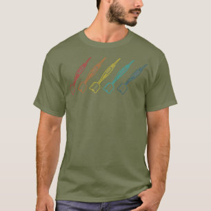 Retro-Farbdarts für den einzigartigen Darts-Player T-Shirt