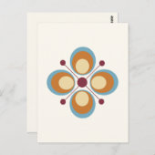 Retro-Farben Geometrien Postkarte (Vorne/Hinten)