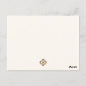 Retro-Farben Geometrien Postkarte (Rückseite)