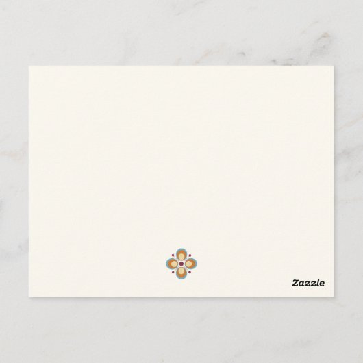 Retro-Farben Geometrien Postkarte (Rückseite)