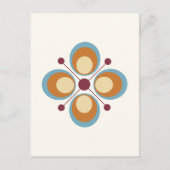 Retro-Farben Geometrien Postkarte (Vorderseite)